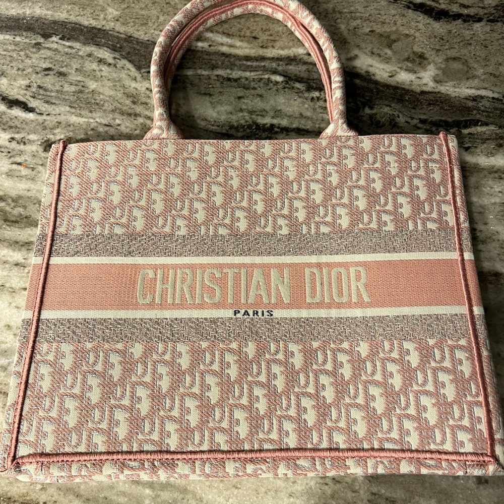 Refurbished Dior pink medium book tote